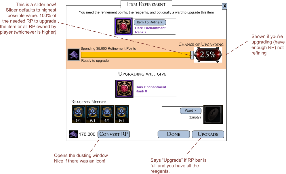 FInal wireframe 1: Opens to max possible RP